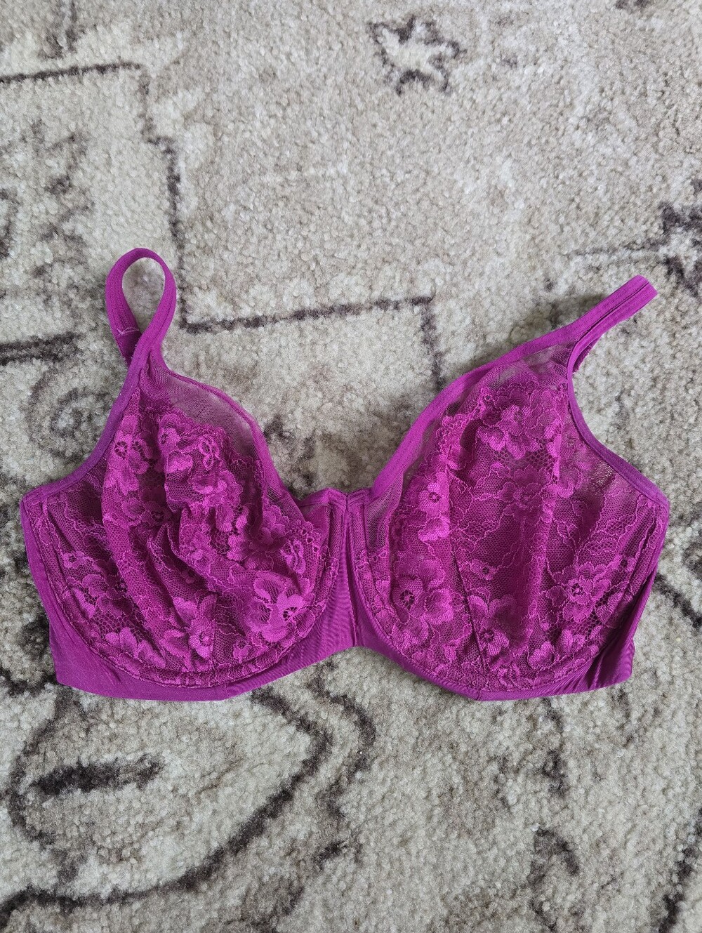 Apt. 9 Fuchsia Lace Underwire Bra